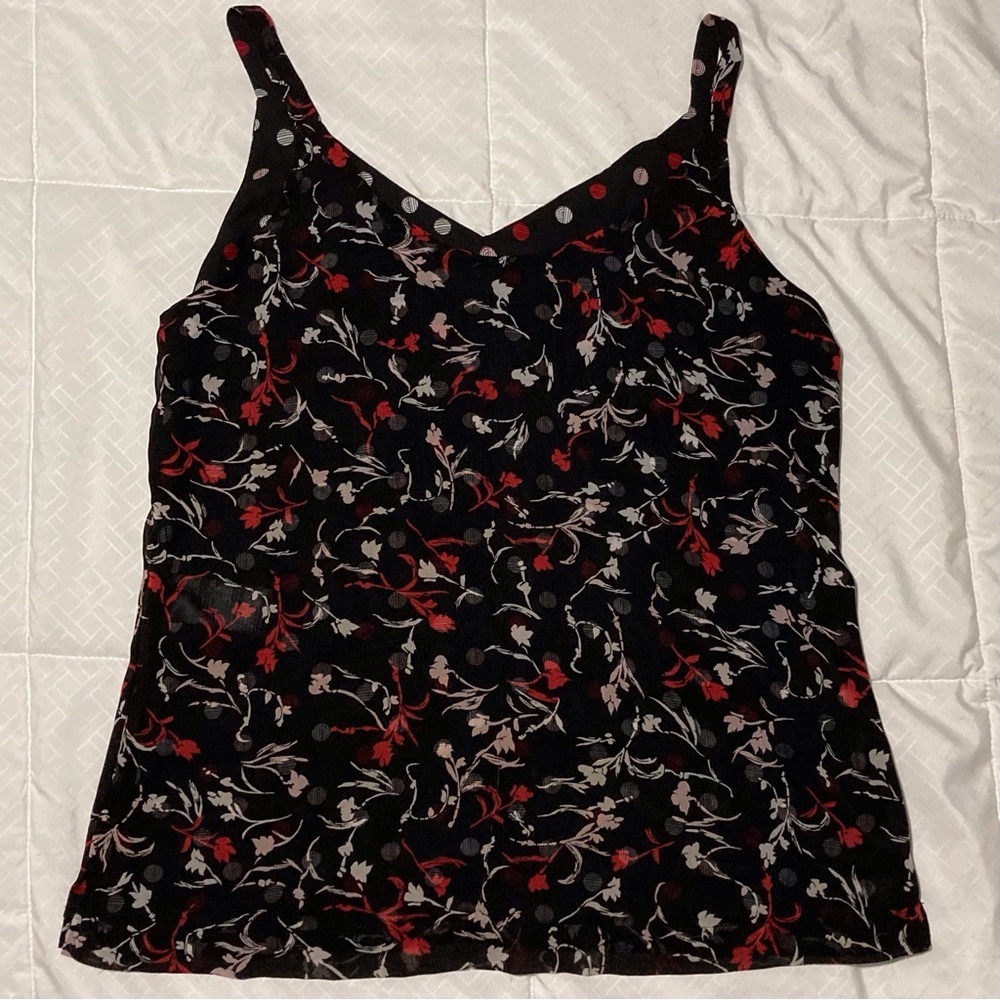 Chico's Reversible Camisole | Floral Pattern or Polka Dots